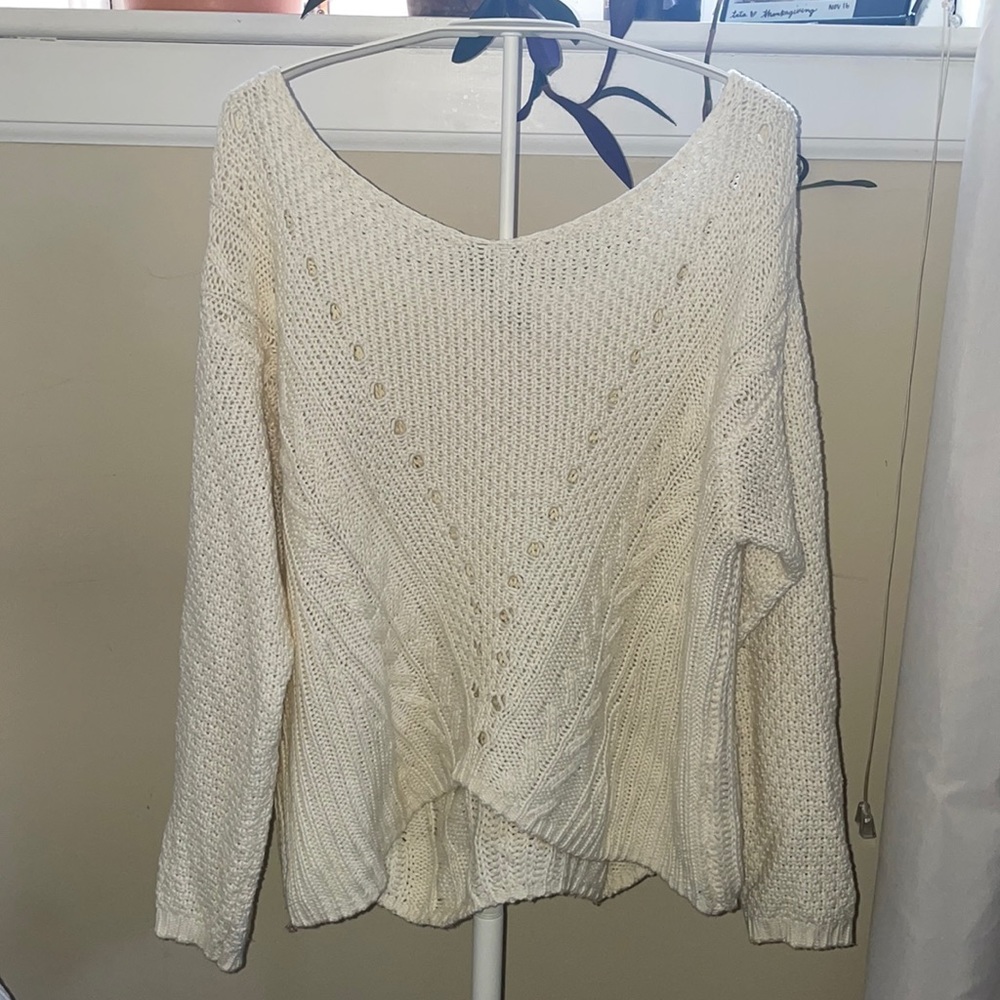 Cream knit sweater